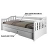 Cama Babá com Cama Auxiliar American em Madeira Maciça - Branco - 3