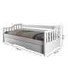 Cama Babá com Cama Auxiliar American em Madeira Maciça - Branco - 4