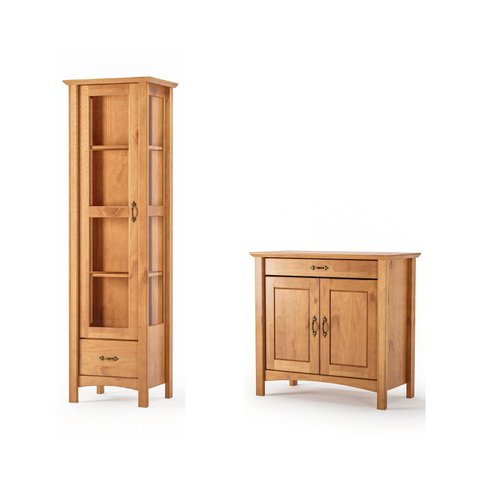 Kit Cristaleira Bella 01 Porta 1220 e Aparador Buffet 93,0 Cm Bella 02 Portas e 01 Gaveta Móveis Mpo