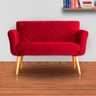 Namoradeira Decorativa Isabela Pés Palito Suede Vermelho - Ds Estofados - 5