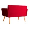 Namoradeira Decorativa Isabela Pés Palito Suede Vermelho - Ds Estofados - 2