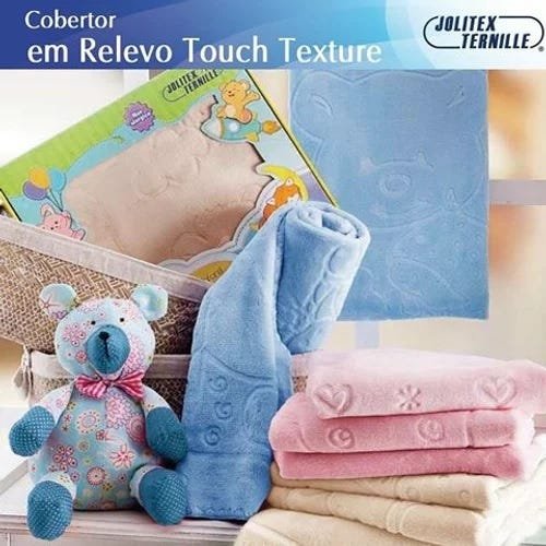 Cobertor Infantil Relevo Touch Texture Rosa Jolitex - 3