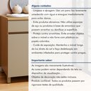 Ver mais imagens de Balcão 2 Portas 1 Gaveta 80cm 100% MDF Realeza Premium Bege/Carvalho/Greige