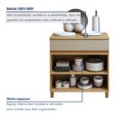 Ver imagem 7 de Balcão 2 Portas 1 Gaveta 80cm 100% MDF Realeza Premium Bege/Carvalho/Greige