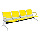 Ver imagem 1 de Cadeira Longarina 4 Lugares com Estofado Colors: Amarelo