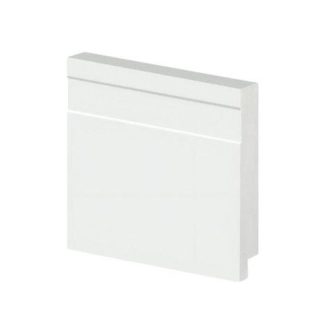 Rodapé Poliestireno 07cm Frisado Slim Branco 51907 Arquitech