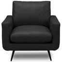 Ver imagem 3 de Poltrona Decorativa para Sala Living Industrial 88cm Dijon L06 Couro Preto - Lyam Decor
