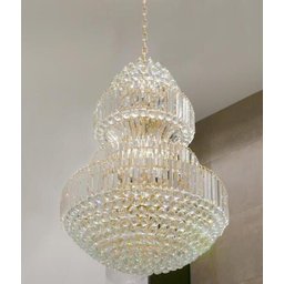 Lustre de Cristal Legítimo K9 Gold Imperial (13818/1000-gd) Pé Direito Alto - 1