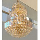 Ver imagem 1 de Lustre de Cristal Legítimo K9 Gold Imperial (13818/800-gd) Pé Direito Alto