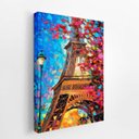 Ver imagem 2 de Torre Eiffel Arte Pinceladas Colorida Quadro Canvas 140x90cm