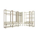 Ver imagem 4 de Kit Dormitório 2 Portas 10 Gavetas e Cabideiros Industrial Branco/Off White/Dourado