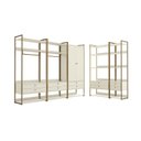 Ver imagem 2 de Kit Dormitório 2 Portas 10 Gavetas e Cabideiros Industrial Branco/Off White/Dourado