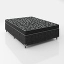 Ver imagem 1 de Cama Box Casal + Colchão Espuma D20 - 51x138x188cm - E-shop Casa - Suede Preto