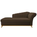 Ver imagem 2 de Recamier Vanessa 1,85M Lado Esquerdo Suede Marrom - Doce Sonho Móveis