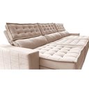 Ver imagem 4 de Sofá Retrátil e Reclinável 3,85m Cama inBox Big Puffer com SoftGel D40 Velupluma Bege