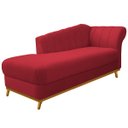 Ver imagem 1 de Recamier Vanessa 1,85M Lado Esquerdo Suede Vermelho - Doce Sonho Móveis