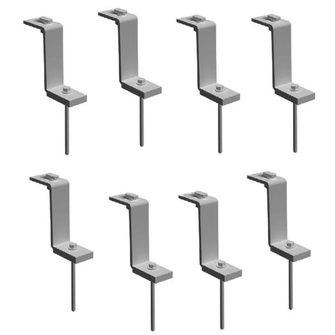 Estrutura Suporte Z Fixador Placa Painel Solar Alumínio e Inox Para Telha Metálica Ondulada | Perfil