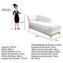 Ver imagem 4 de Recamier Vanessa 1,85M Lado Esquerdo Suede Branco - Doce Sonho Móveis