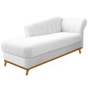 Ver imagem 1 de Recamier Vanessa 1,85M Lado Esquerdo Suede Branco - Doce Sonho Móveis