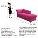 Ver imagem 4 de Recamier Vanessa 1,60M Lado Esquerdo Suede Pink - Doce Sonho Móveis