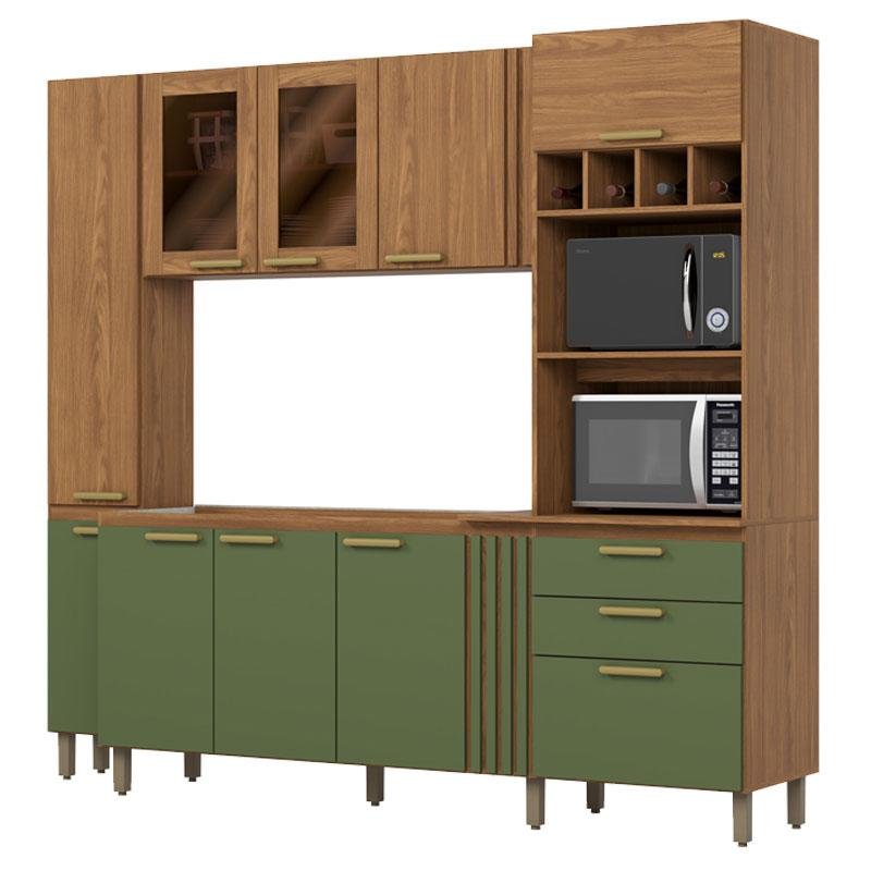 Kit Cozinha Compacta Ambiente Bc01216 10 Portas Nature Verde Hp – Briz - 2