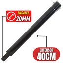 Ver imagem 2 de Extensão 40cm Em Ferro Com Pino Trava e Encaixe de 20mm Para Perfurador de Solo Vulcan e Branco