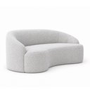 Ver imagem 1 de Sofá Curvo Dunas 3 Lugares 210cm Bouclé Cinza - Sallar Home