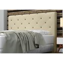 Ver imagem 1 de Cabeceira Giovana Cama Box Casal Super King 195cm Botões Corino Bege - DS Estofados