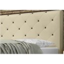 Ver imagem 2 de Cabeceira Giovana Cama Box Casal Super King 195cm Botões Corino Bege - DS Estofados