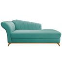 Ver imagem 2 de Recamier Vanessa 1,85M Lado Direito Suede Azul Tiffany - Doce Sonho Móveis