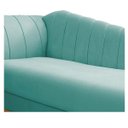 Ver imagem 6 de Recamier Vanessa 1,85M Lado Direito Suede Azul Tiffany - Doce Sonho Móveis