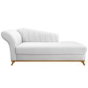 Ver imagem 2 de Recamier Vanessa 1,85M Lado Direito Suede Branco - Doce Sonho Móveis