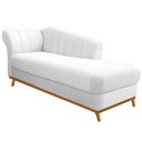 Ver imagem 1 de Recamier Vanessa 1,85M Lado Direito Suede Branco - Doce Sonho Móveis