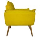 Ver imagem 2 de Namoradeira Poltrona Sofá decorativa 02 Lugares Opalla Pés Palito Amarelo - SA Móveis
