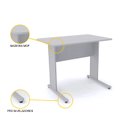 Ver imagem 3 de MESA P/ ESCRITÓRIO 92X61 PANDIN MAXXI - CINZA MX90