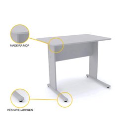 MESA P/ ESCRITÓRIO 92X61 PANDIN MAXXI - CINZA MX90 - 3