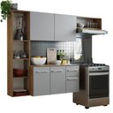 Ver imagem 2 de Armário de Cozinha Compacta 180cm Rustic/Cinza Easy Madesa