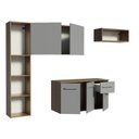 Ver imagem 4 de Armário de Cozinha Compacta 180cm Rustic/Cinza Easy Madesa
