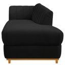 Ver imagem 3 de Recamier Vanessa 1,85M Lado Direito Suede Preto - Doce Sonho Móveis