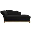Ver imagem 2 de Recamier Vanessa 1,85M Lado Direito Suede Preto - Doce Sonho Móveis
