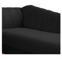 Ver imagem 6 de Recamier Vanessa 1,85M Lado Direito Suede Preto - Doce Sonho Móveis