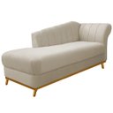 Ver imagem 1 de Recamier Vanessa 1,85M Lado Esquerdo Suede Bege - Doce Sonho Móveis