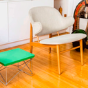 Ver imagem 7 de Poltrona Easy Chair Base Tabaco em Couro Ecológico e Natural ou Tecido Várias Cores - Artesian