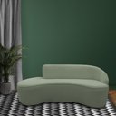 Ver imagem 2 de Sofá Curvo 3 Lugares 180cm Eron Braço Esquerdo Bouclé Verde Claro - Nexta Casa