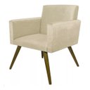 Ver imagem 1 de Poltrona Decorativa Pés Palito Nina Suede Bege - DS Estofados