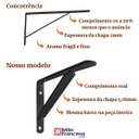 Ver imagem 5 de Mão Francesa Reforçada 35cm 2un Preta Cantoneira Prateleira