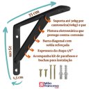 Ver imagem 3 de Mão Francesa Reforçada 35cm 2un Preta Cantoneira Prateleira