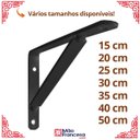 Ver imagem 6 de Mão Francesa Reforçada 35cm 2un Preta Cantoneira Prateleira