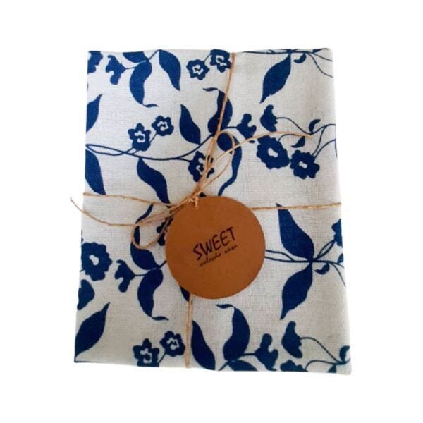 Pano de Louça Sweet | Casa Floral Azul Pack com 03 unidades - 1