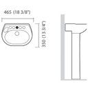 Ver imagem 2 de Lavatório Icasa Sabara 46x35 Cinza Claro Il3203